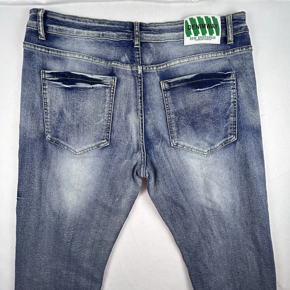 Men's Baggy Graphic Jeans 36 Teddy Bear Graffiti‎ Y2K Streetwear Wide Leg Skater